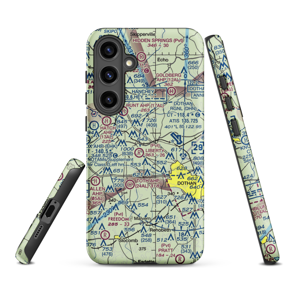 Blessings Landing Air Ranch (84AL) VFR Sectional Samsung Phone Case Samsung Galaxy S24 Plus model shown