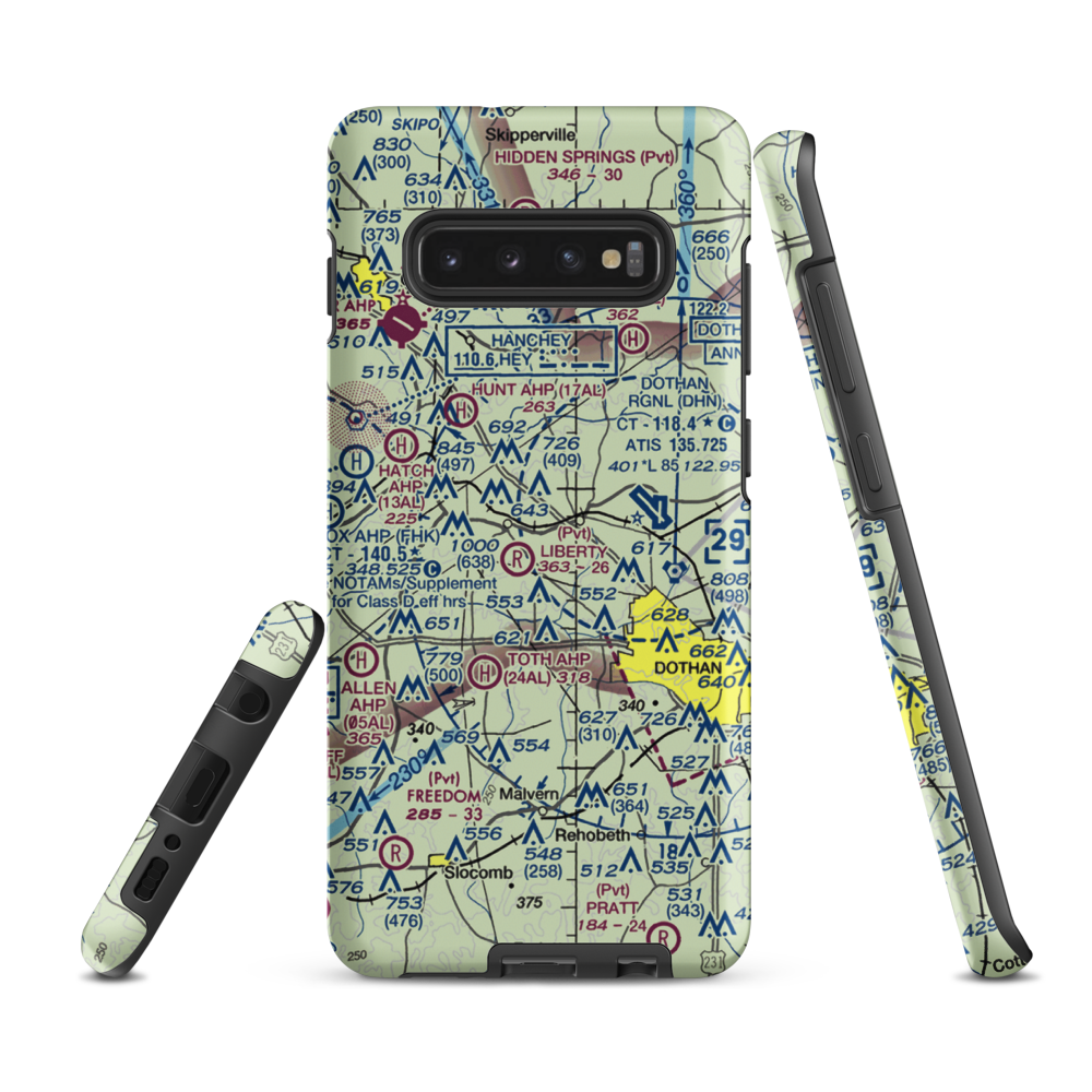 Blessings Landing Air Ranch (84AL) VFR Sectional Samsung Phone Case Samsung Galaxy S10 Plus model shown