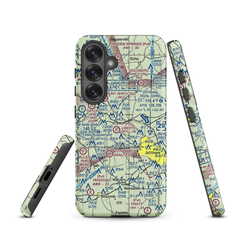 Blessings Landing Air Ranch (84AL) VFR Sectional Samsung Phone Case Samsung Galaxy S25 model shown
