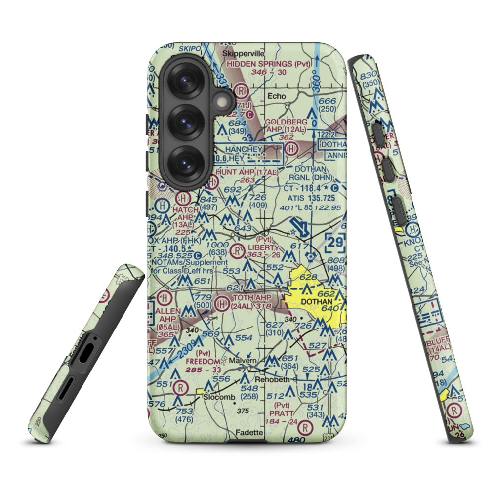 Blessings Landing Air Ranch (84AL) VFR Sectional Samsung Phone Case Samsung Galaxy S25 Plus model shown