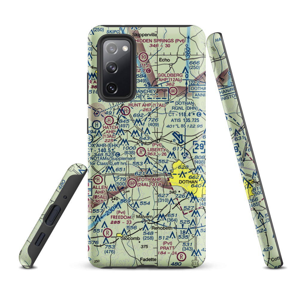 Blessings Landing Air Ranch (84AL) VFR Sectional Samsung Phone Case Samsung Galaxy S20 FE model shown