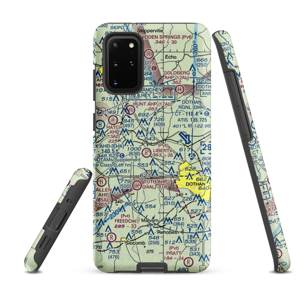 Blessings Landing Air Ranch (84AL) VFR Sectional Samsung Phone Case Samsung Galaxy S20 Plus model shown