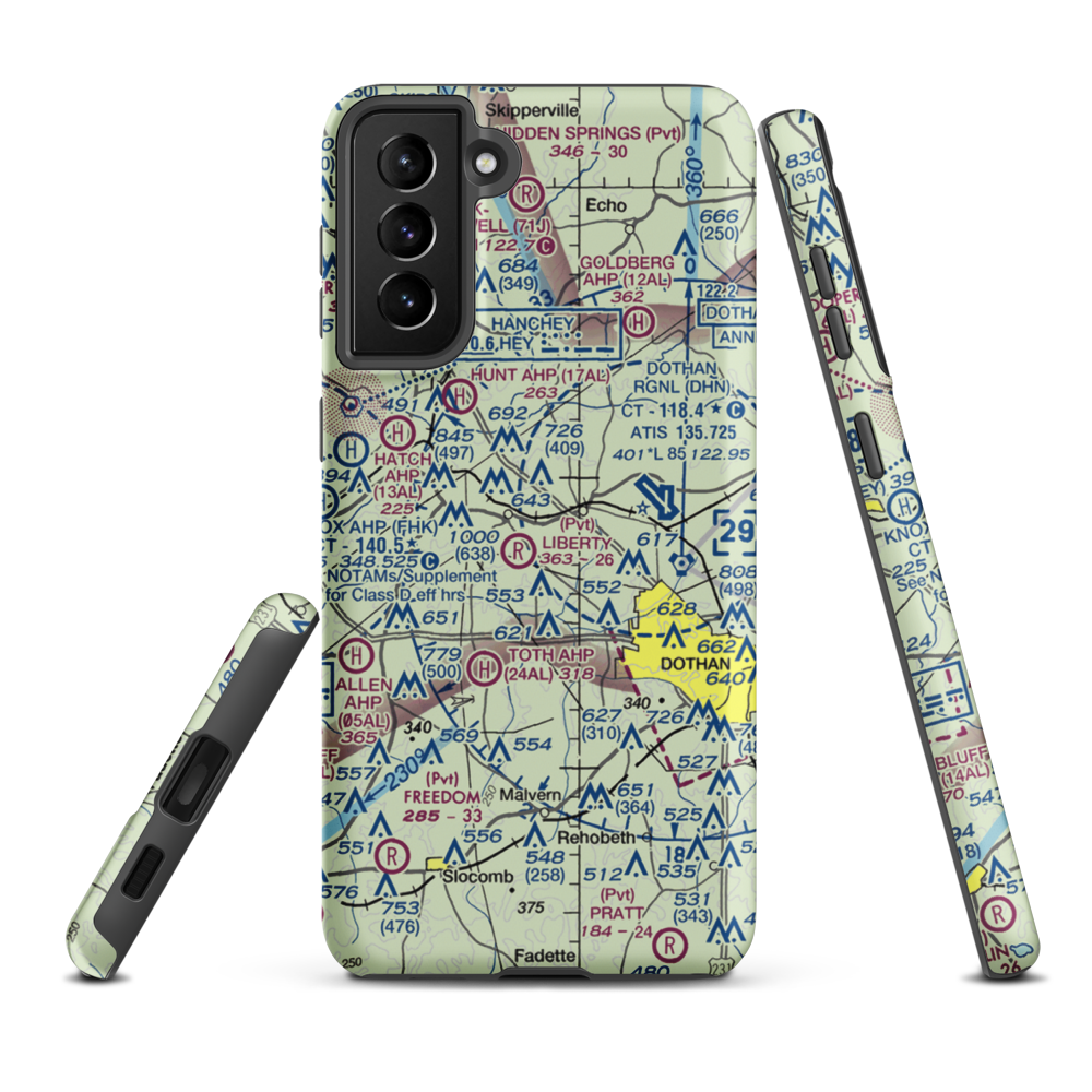 Blessings Landing Air Ranch (84AL) VFR Sectional Samsung Phone Case Samsung Galaxy S21 Plus model shown