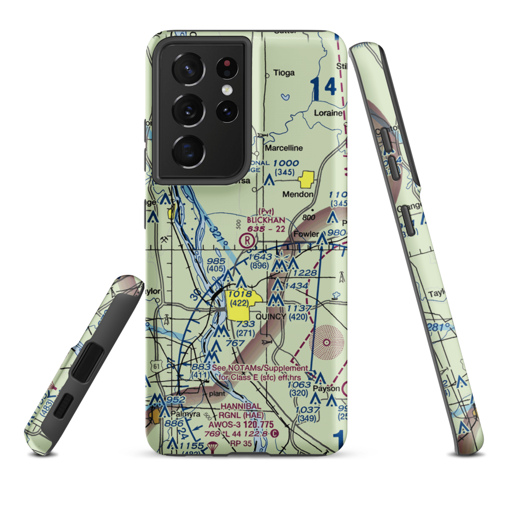 Blickhan Lndg Area Airport (88IS) VFR Sectional Samsung Phone Case Samsung Galaxy S21 Plus model shown