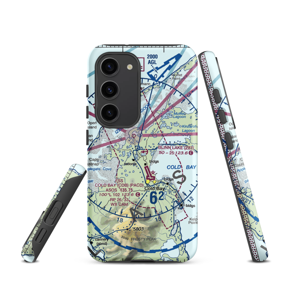 Blinn Lake Seaplane Base (Z87) VFR Sectional Samsung Phone Case Samsung Galaxy S23 model shown