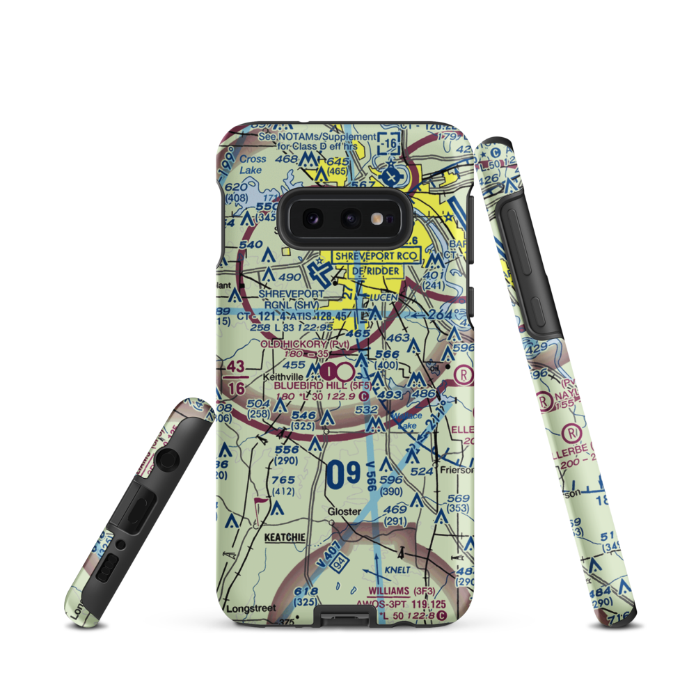 Bluebird Hill Airport (5F5) VFR Sectional Samsung Phone Case Samsung Galaxy S10e model shown
