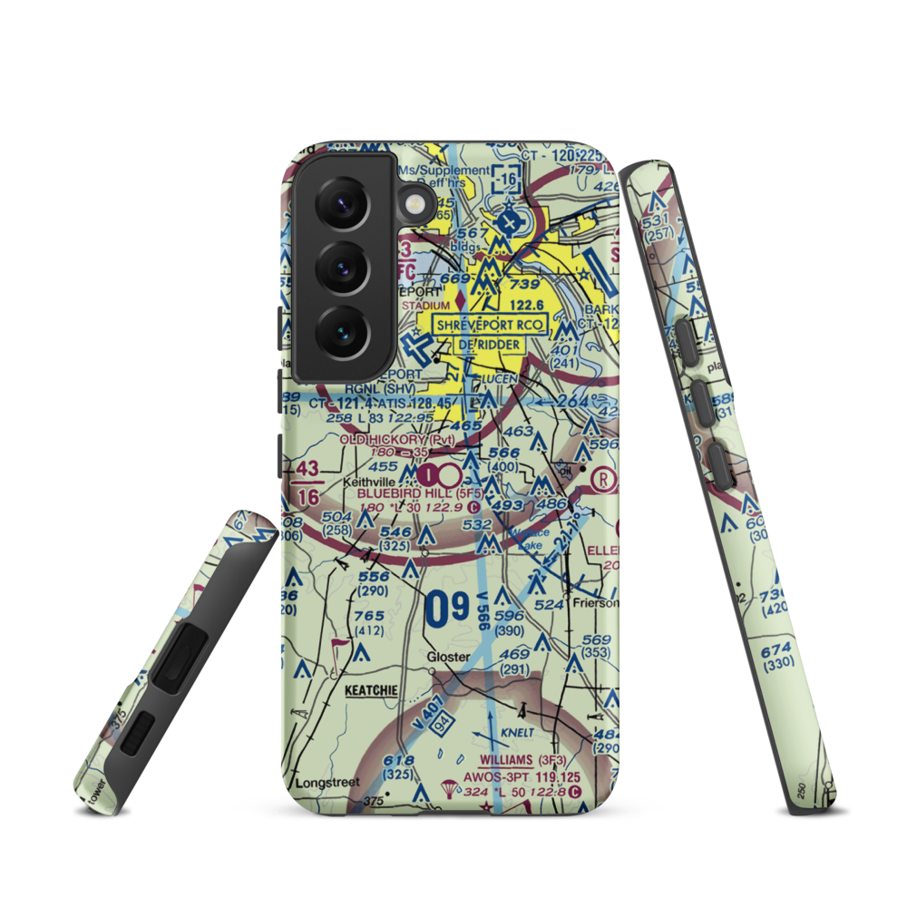 Bluebird Hill Airport (5F5) VFR Sectional Samsung Phone Case Samsung Galaxy S22 model shown