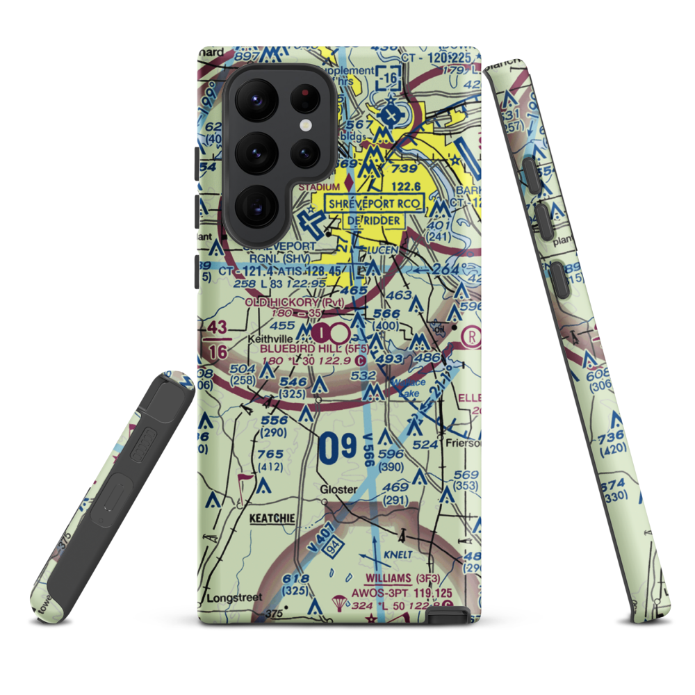 Bluebird Hill Airport (5F5) VFR Sectional Samsung Phone Case Samsung Galaxy S22 Ultra model shown
