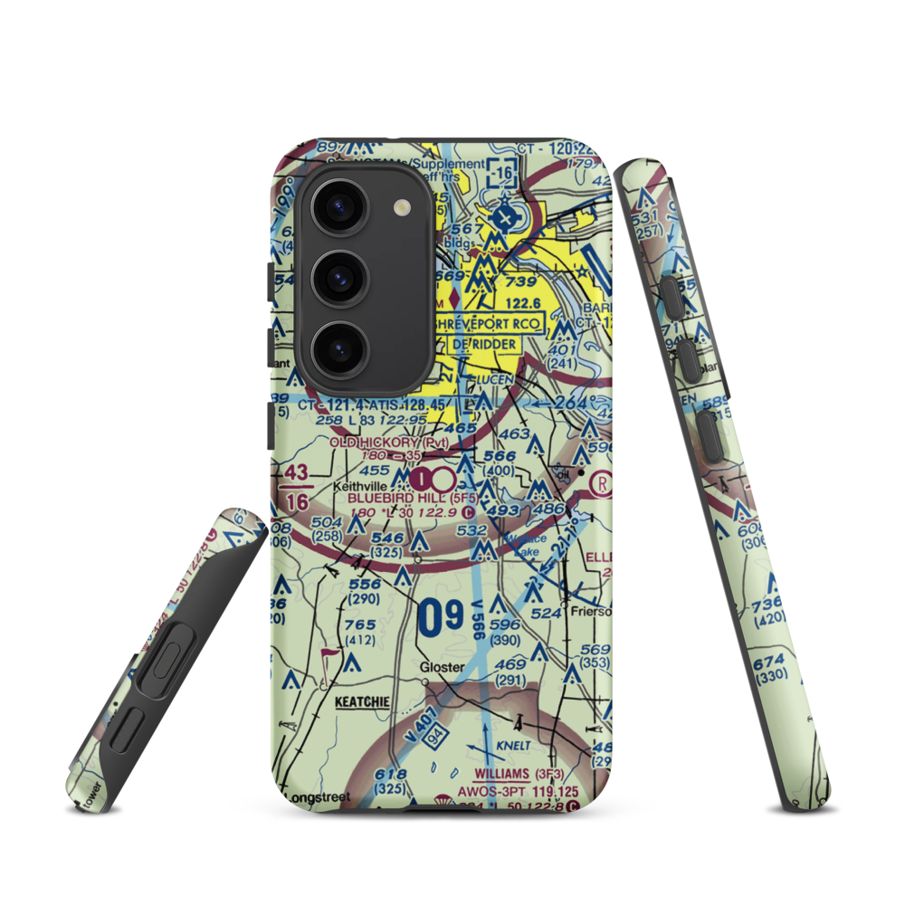 Bluebird Hill Airport (5F5) VFR Sectional Samsung Phone Case Samsung Galaxy S23 model shown