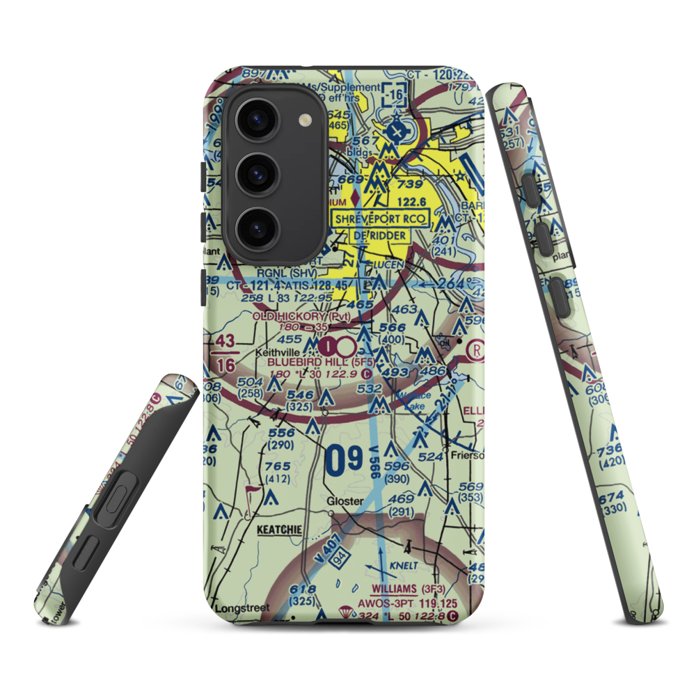 Bluebird Hill Airport (5F5) VFR Sectional Samsung Phone Case Samsung Galaxy S23 Plus model shown