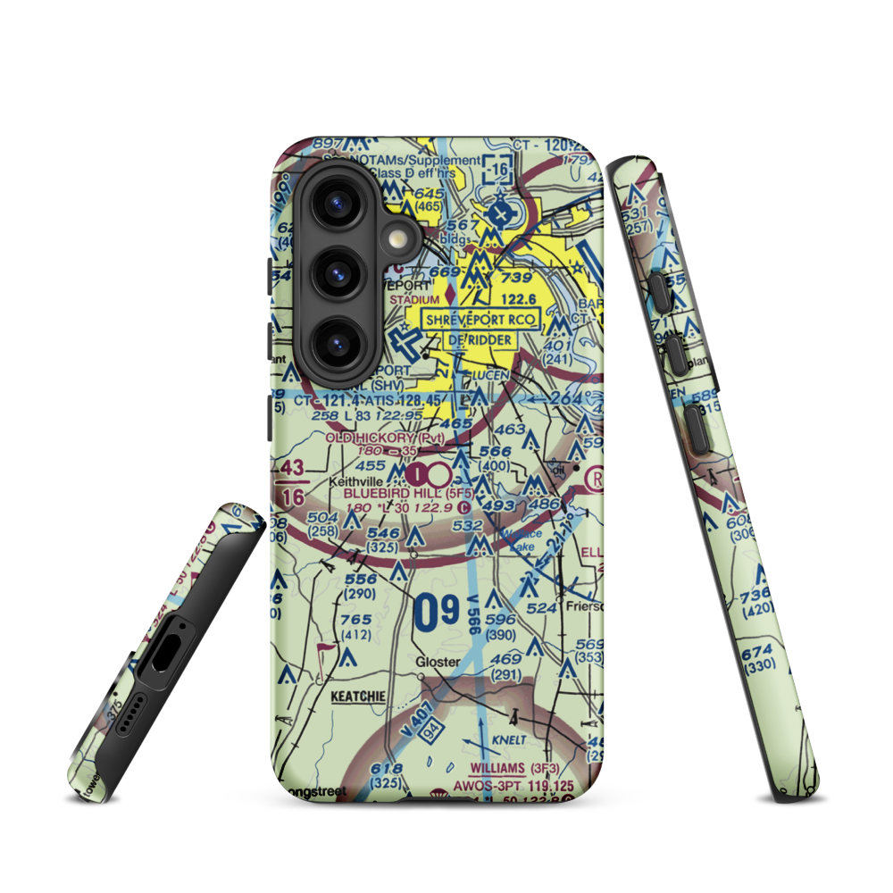 Bluebird Hill Airport (5F5) VFR Sectional Samsung Phone Case Samsung Galaxy S24 model shown