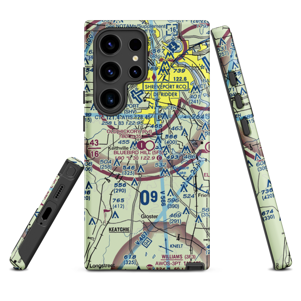 Bluebird Hill Airport (5F5) VFR Sectional Samsung Phone Case Samsung Galaxy S24 Ultra model shown