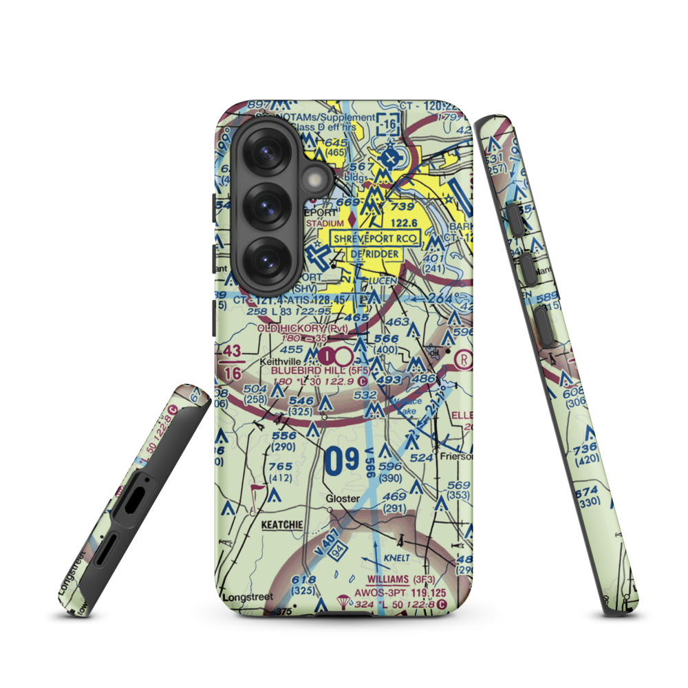Bluebird Hill Airport (5F5) VFR Sectional Samsung Phone Case Samsung Galaxy S25 model shown