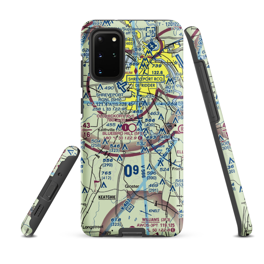 Bluebird Hill Airport (5F5) VFR Sectional Samsung Phone Case Samsung Galaxy S20 Plus model shown