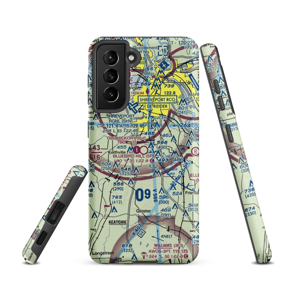 Bluebird Hill Airport (5F5) VFR Sectional Samsung Phone Case Samsung Galaxy S21 model shown