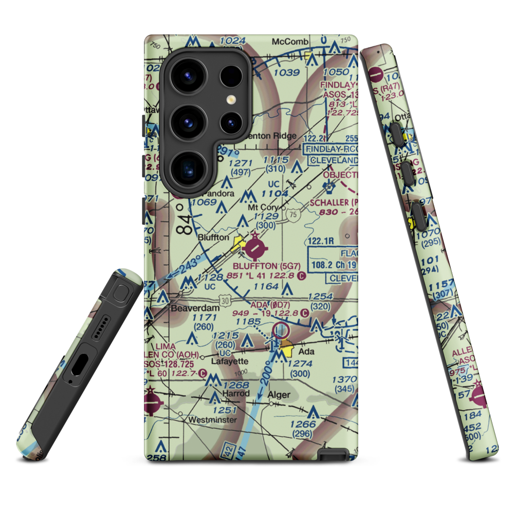 Bluffton Airport (5G7) VFR Sectional Samsung Phone Case Samsung Galaxy S24 Ultra model shown