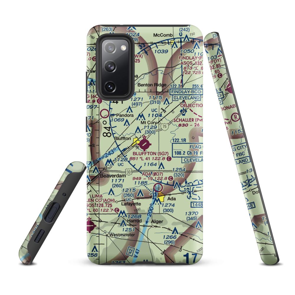 Bluffton Airport (5G7) VFR Sectional Samsung Phone Case Samsung Galaxy S20 FE model shown