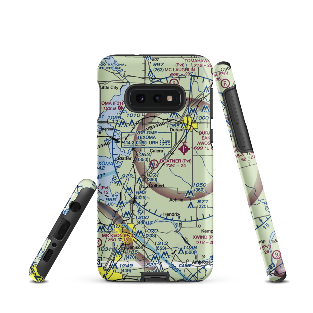Boatner Field (OK90) VFR Sectional Samsung Phone Case Samsung Galaxy S10e model shown