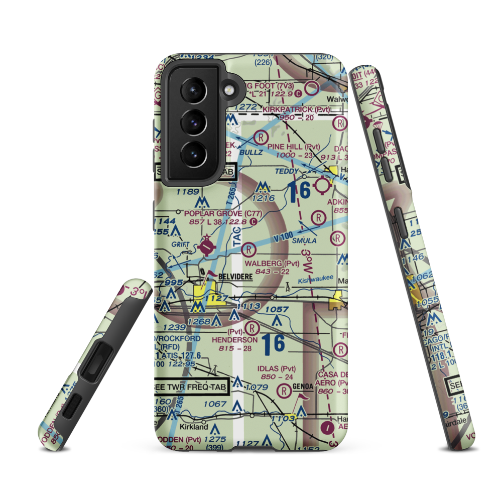 Bob Walberg Field (IL36) VFR Sectional Samsung Phone Case Samsung Galaxy S21 FE model shown