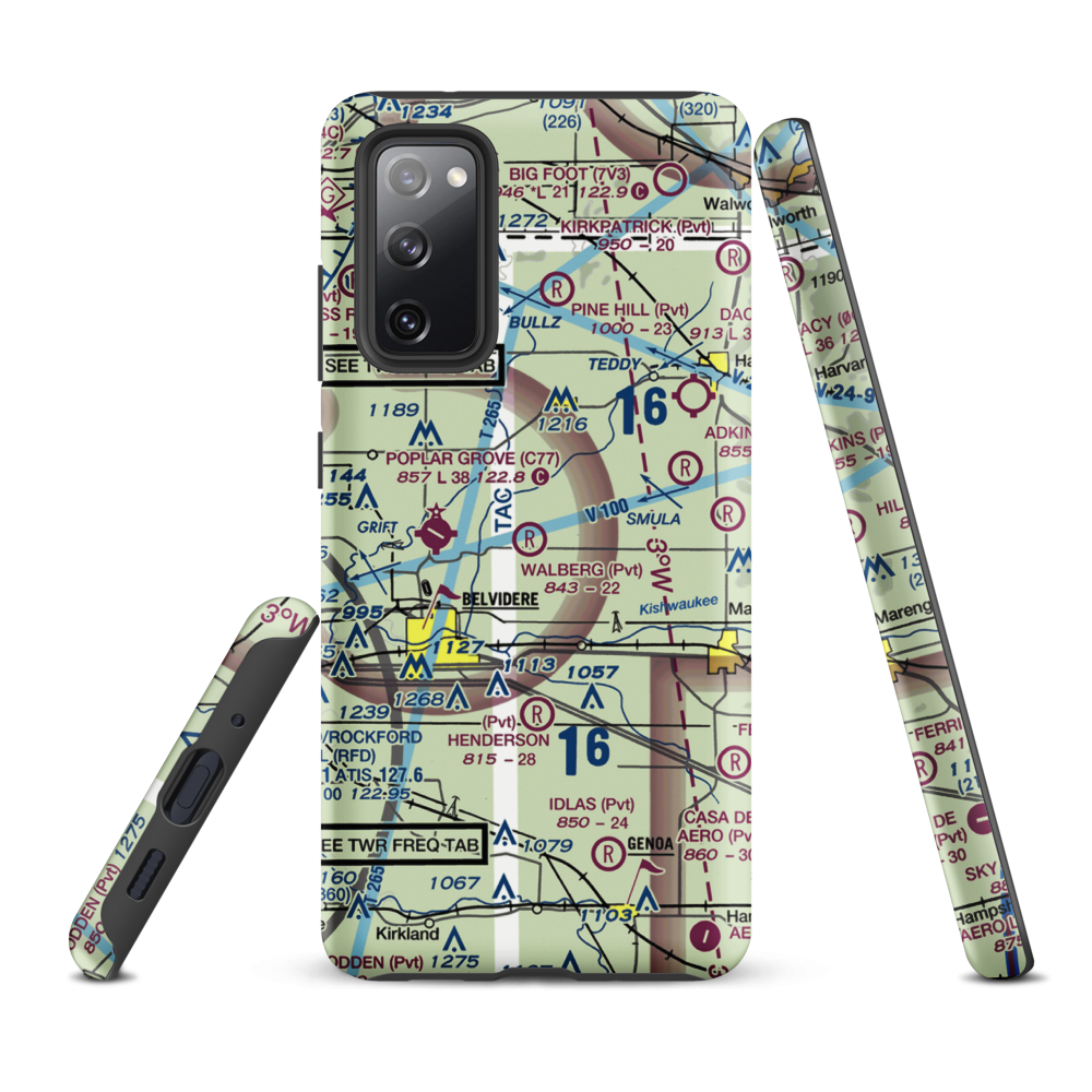 Bob Walberg Field (IL36) VFR Sectional Samsung Phone Case Samsung Galaxy S20 FE model shown