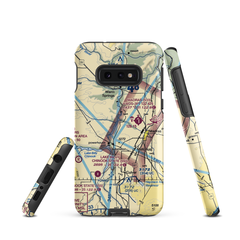 Bombay Farms Airport (OG19) VFR Sectional Samsung Phone Case Samsung Galaxy S10e model shown