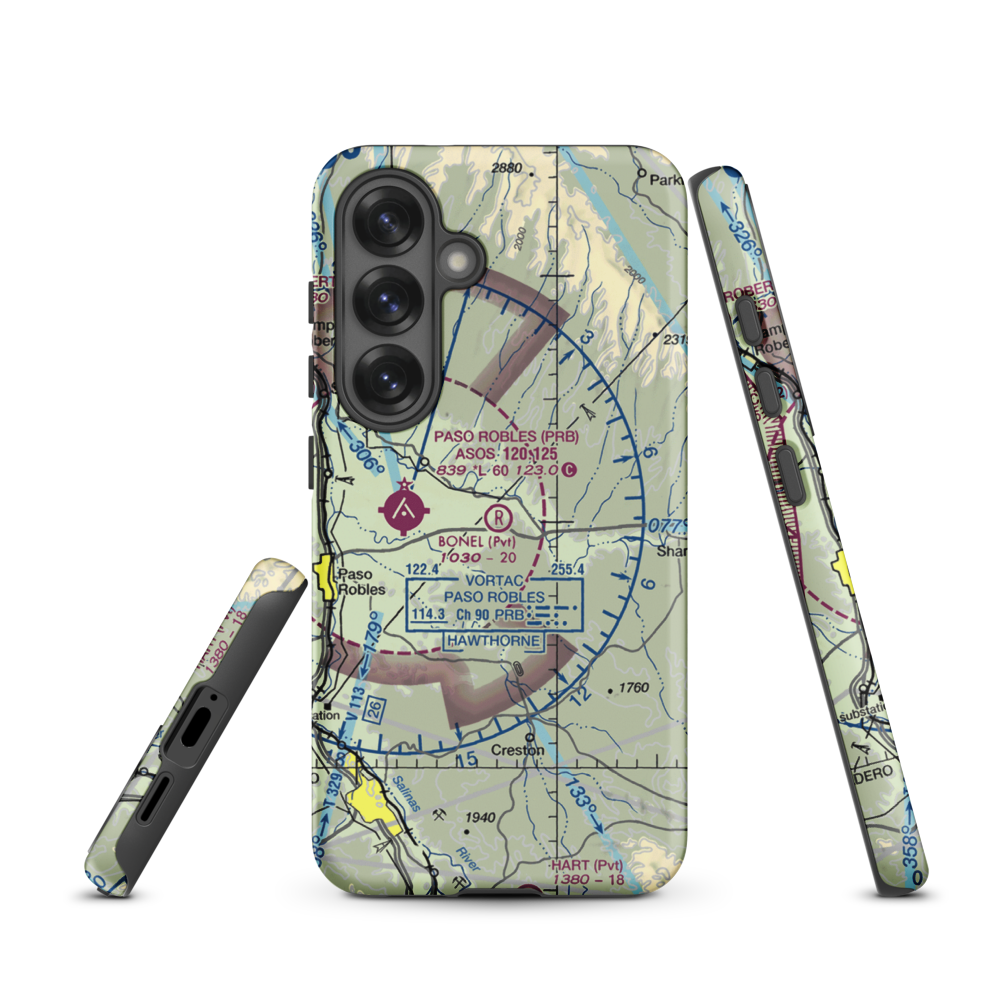 Bonel Airport (95CA) VFR Sectional Samsung Phone Case Samsung Galaxy S25 model shown