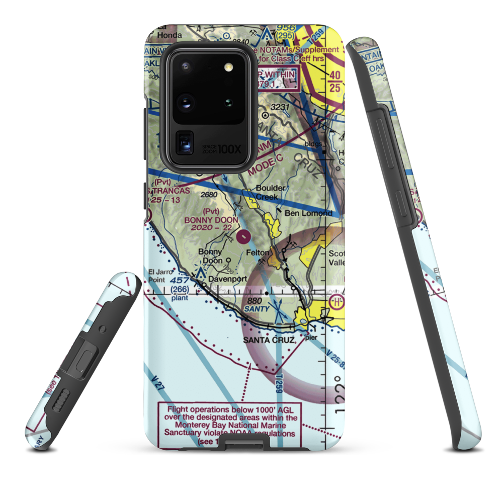 Bonny Doon Village Airport (CL77) VFR Sectional Samsung Phone Case Samsung Galaxy S20 Ultra model shown