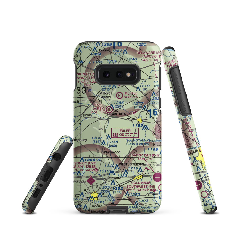 Boober Airport (US-0111) VFR Sectional Samsung Phone Case Samsung Galaxy S10e model shown