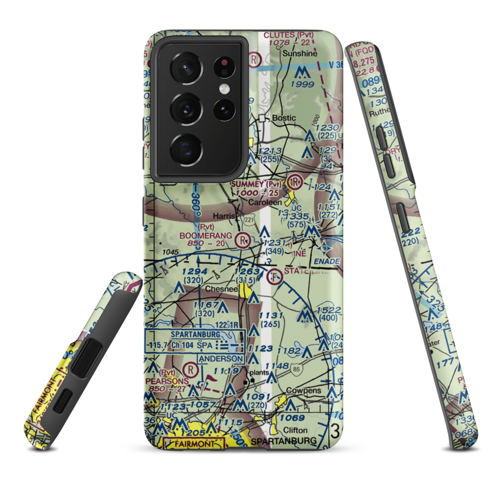 Boomerang Airport (NC02) VFR Sectional Samsung Phone Case Samsung Galaxy S21 Ultra model shown