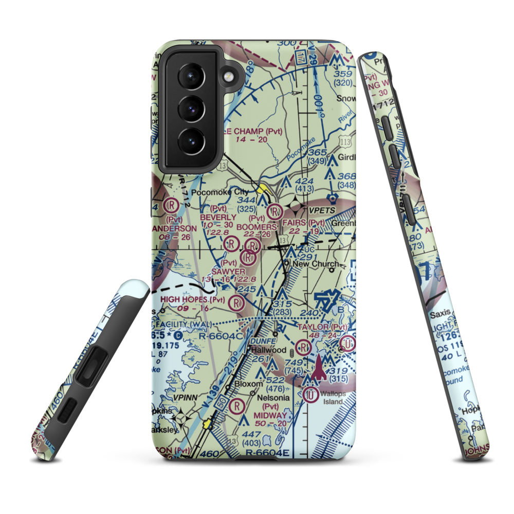 Boomers Field (7MD7) VFR Sectional Samsung Phone Case Samsung Galaxy S21 FE model shown