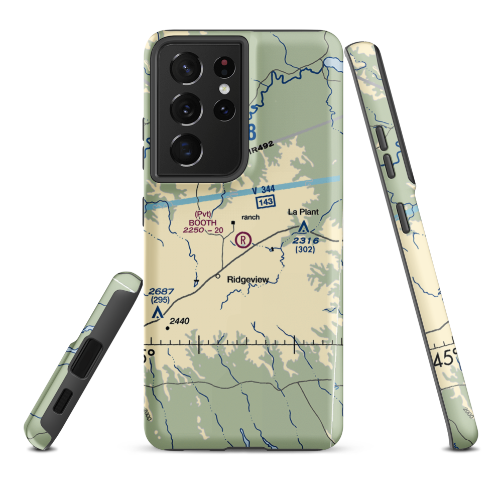 Booth Ranch Airport (SD36) VFR Sectional Samsung Phone Case Samsung Galaxy S21 Ultra model shown