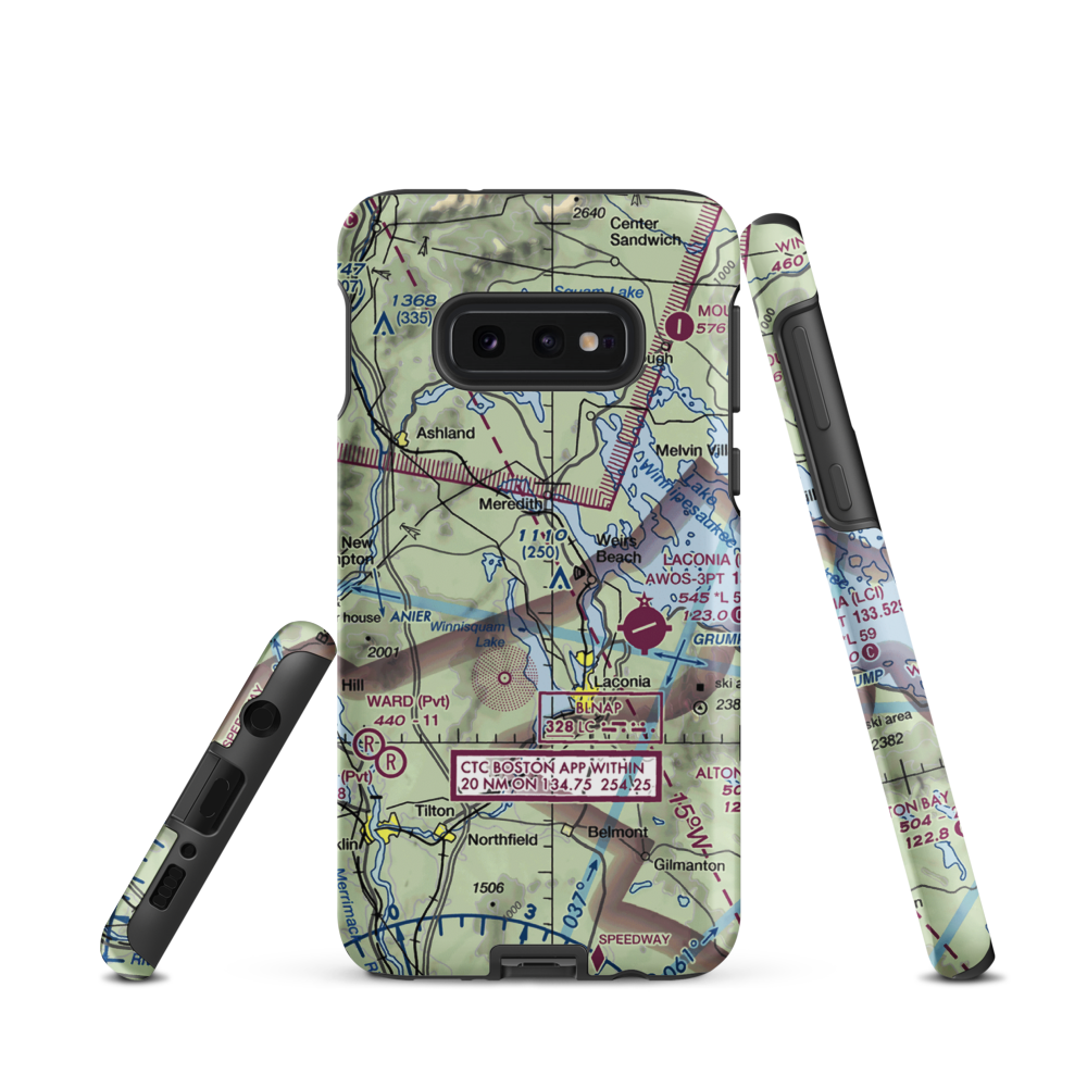 Bossey's Seaplane Base (16NH) VFR Sectional Samsung Phone Case Samsung Galaxy S10e model shown
