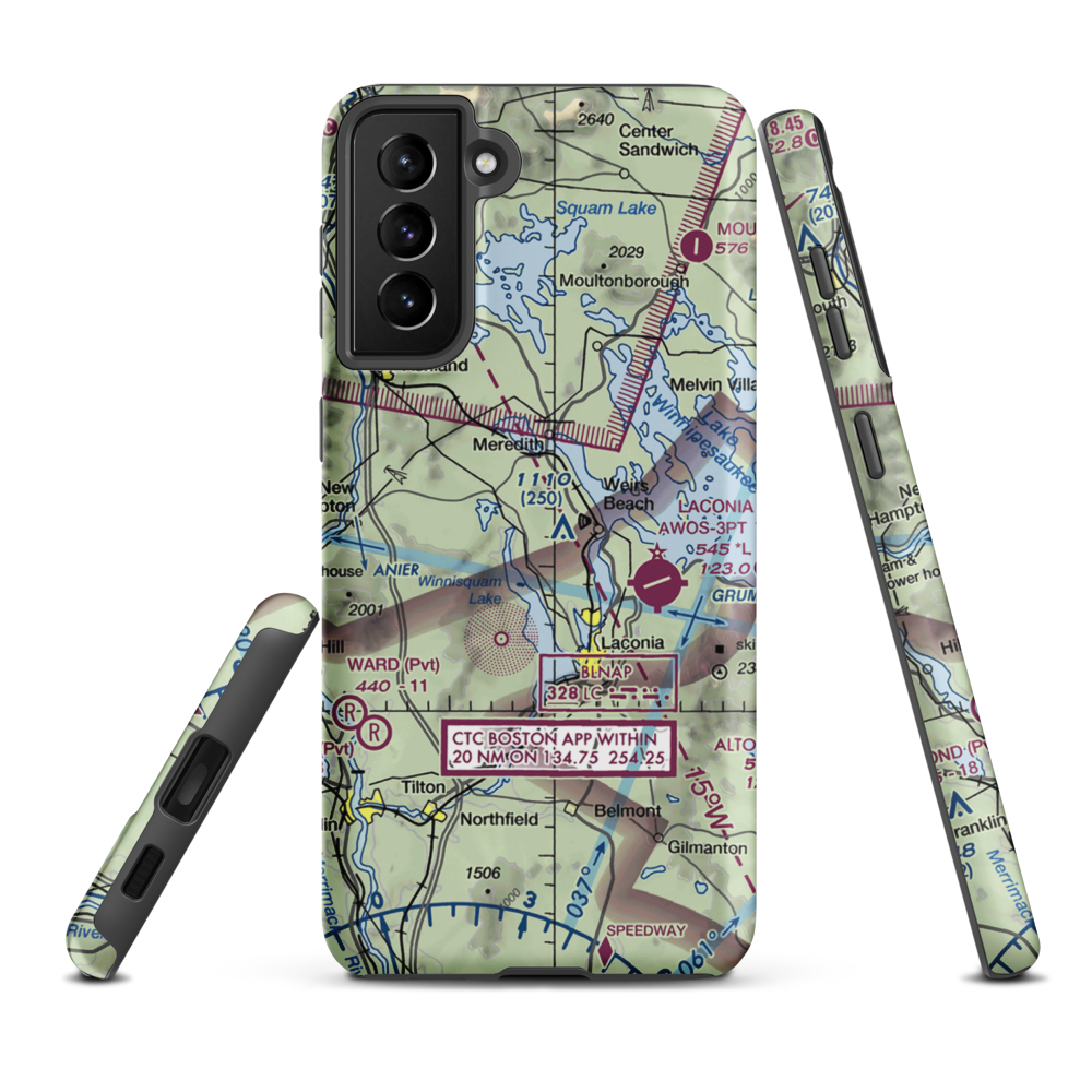 Bossey's Seaplane Base (16NH) VFR Sectional Samsung Phone Case Samsung Galaxy S21 FE model shown