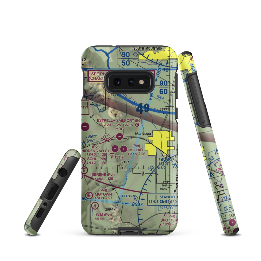 Boulais Ranch Airport (40AZ) VFR Sectional Samsung Phone Case Samsung Galaxy S10 Plus model shown