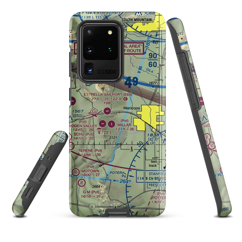 Boulais Ranch Airport (40AZ) VFR Sectional Samsung Phone Case Samsung Galaxy S20 Ultra model shown