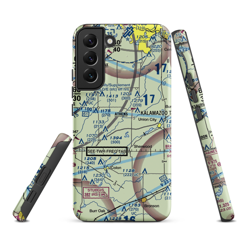 Boulder Canyon Airport (MI56) VFR Sectional Samsung Phone Case Samsung Galaxy S22 Plus model shown