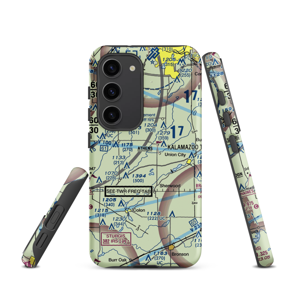 Boulder Canyon Airport (MI56) VFR Sectional Samsung Phone Case Samsung Galaxy S23 model shown