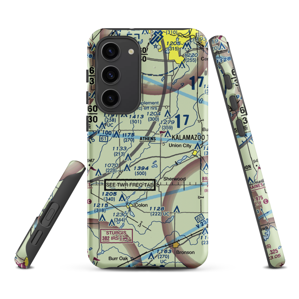 Boulder Canyon Airport (MI56) VFR Sectional Samsung Phone Case Samsung Galaxy S23 Plus model shown