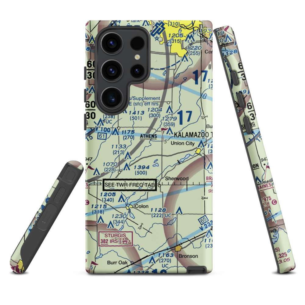 Boulder Canyon Airport (MI56) VFR Sectional Samsung Phone Case Samsung Galaxy S23 Ultra model shown