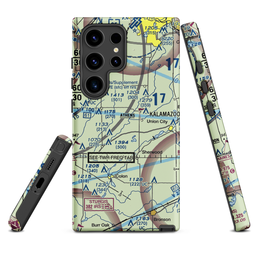 Boulder Canyon Airport (MI56) VFR Sectional Samsung Phone Case Samsung Galaxy S24 Ultra model shown