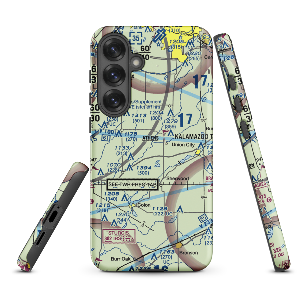 Boulder Canyon Airport (MI56) VFR Sectional Samsung Phone Case Samsung Galaxy S25 Plus model shown