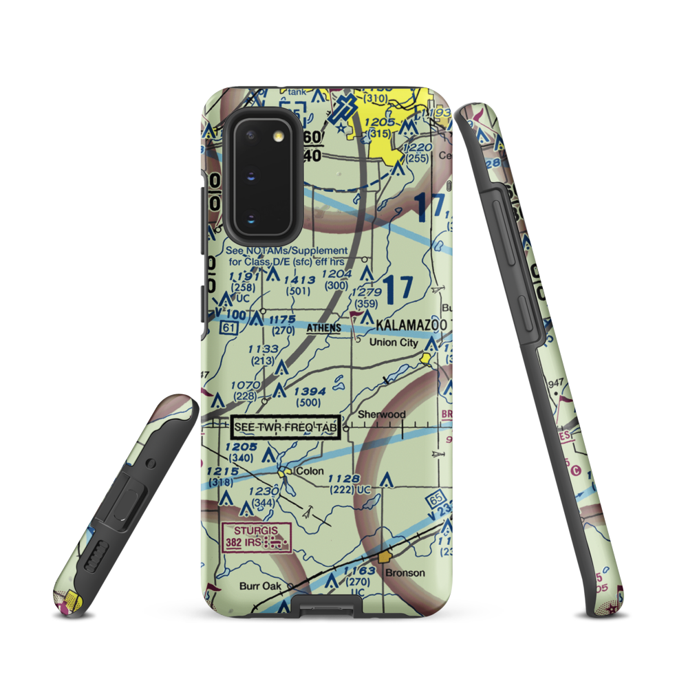 Boulder Canyon Airport (MI56) VFR Sectional Samsung Phone Case Samsung Galaxy S20 model shown