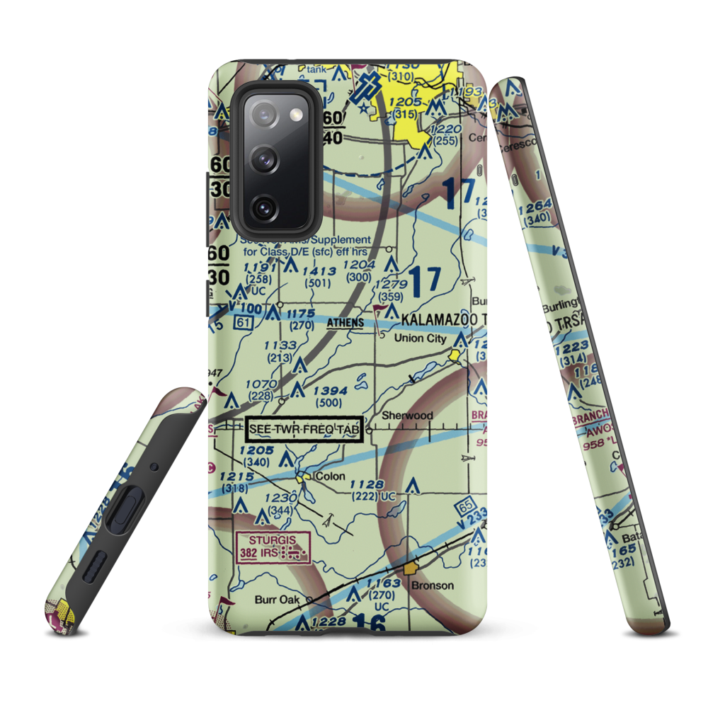 Boulder Canyon Airport (MI56) VFR Sectional Samsung Phone Case Samsung Galaxy S20 FE model shown