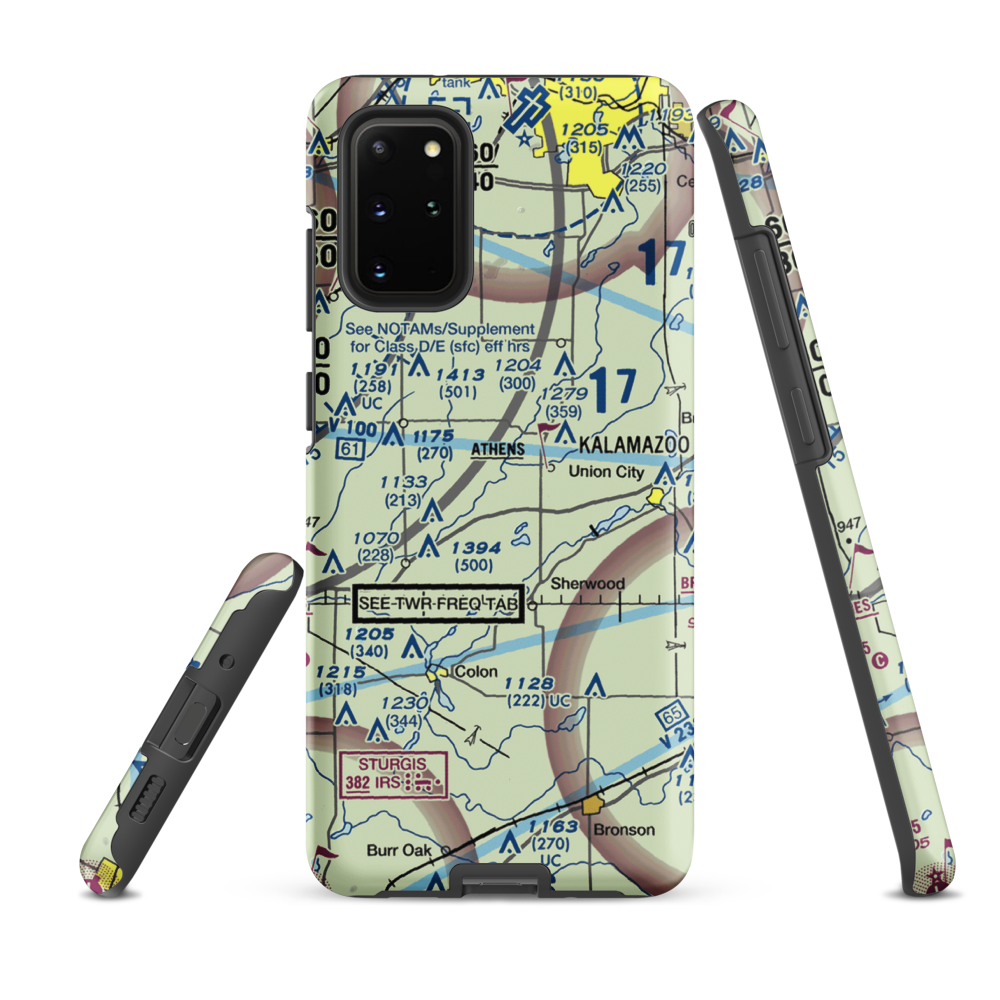 Boulder Canyon Airport (MI56) VFR Sectional Samsung Phone Case Samsung Galaxy S20 Plus model shown
