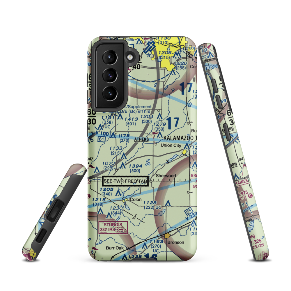 Boulder Canyon Airport (MI56) VFR Sectional Samsung Phone Case Samsung Galaxy S21 model shown