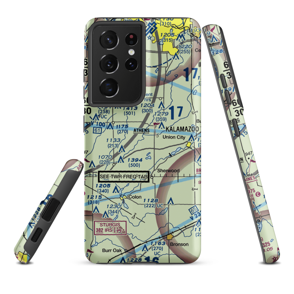 Boulder Canyon Airport (MI56) VFR Sectional Samsung Phone Case Samsung Galaxy S21 Ultra model shown