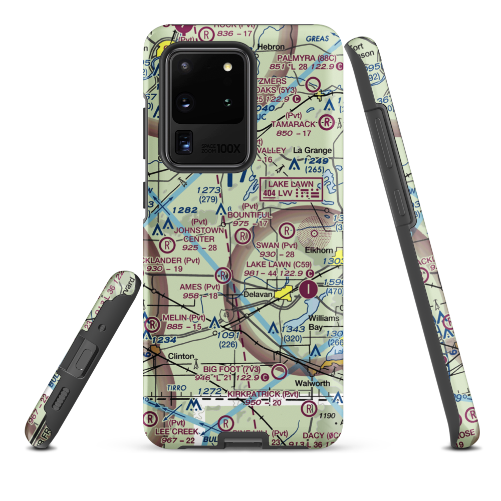 Bountiful Acres Airport (6WI3) VFR Sectional Samsung Phone Case Samsung Galaxy S20 Ultra model shown