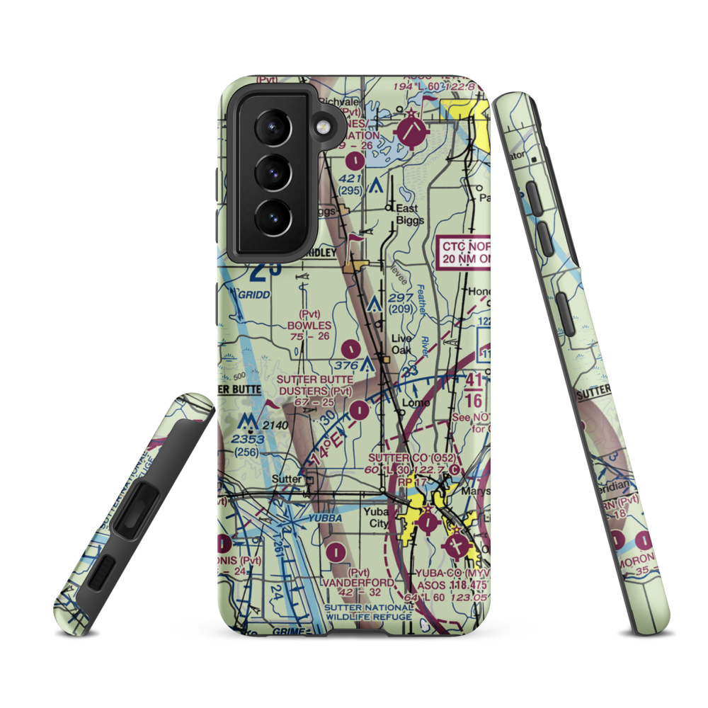 Bowles Airport (18CL) VFR Sectional Samsung Phone Case Samsung Galaxy S21 Ultra model shown