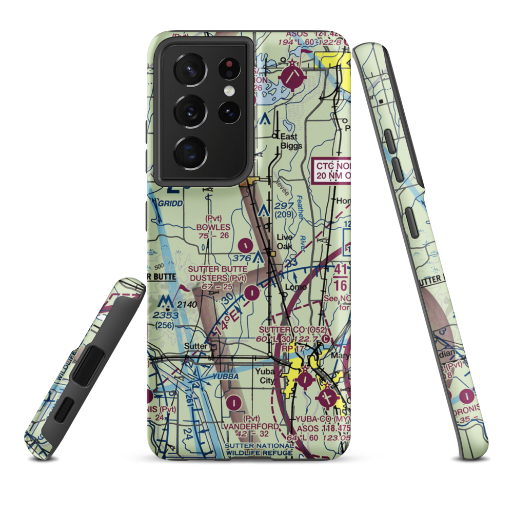 Bowles Airport (18CL) VFR Sectional Samsung Phone Case Samsung Galaxy S21 Ultra model shown