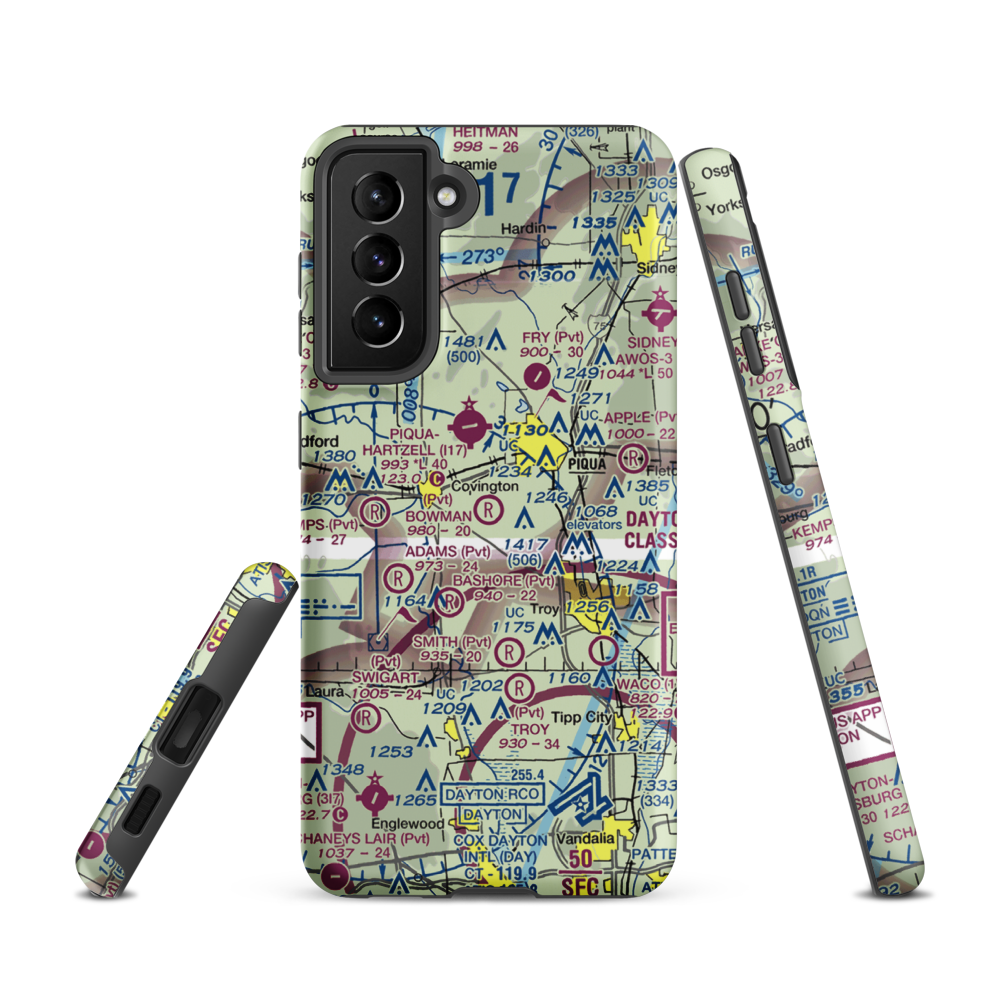 Bowman Airport (4OA8) VFR Sectional Samsung Phone Case Samsung Galaxy S21 model shown